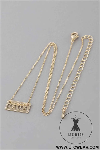 Mama Plate Necklace