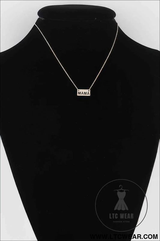 Mama Plate Necklace