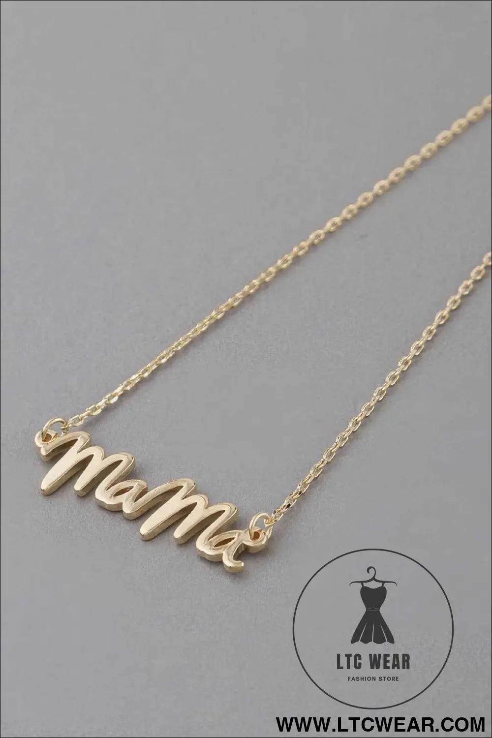 Mama Script Necklace