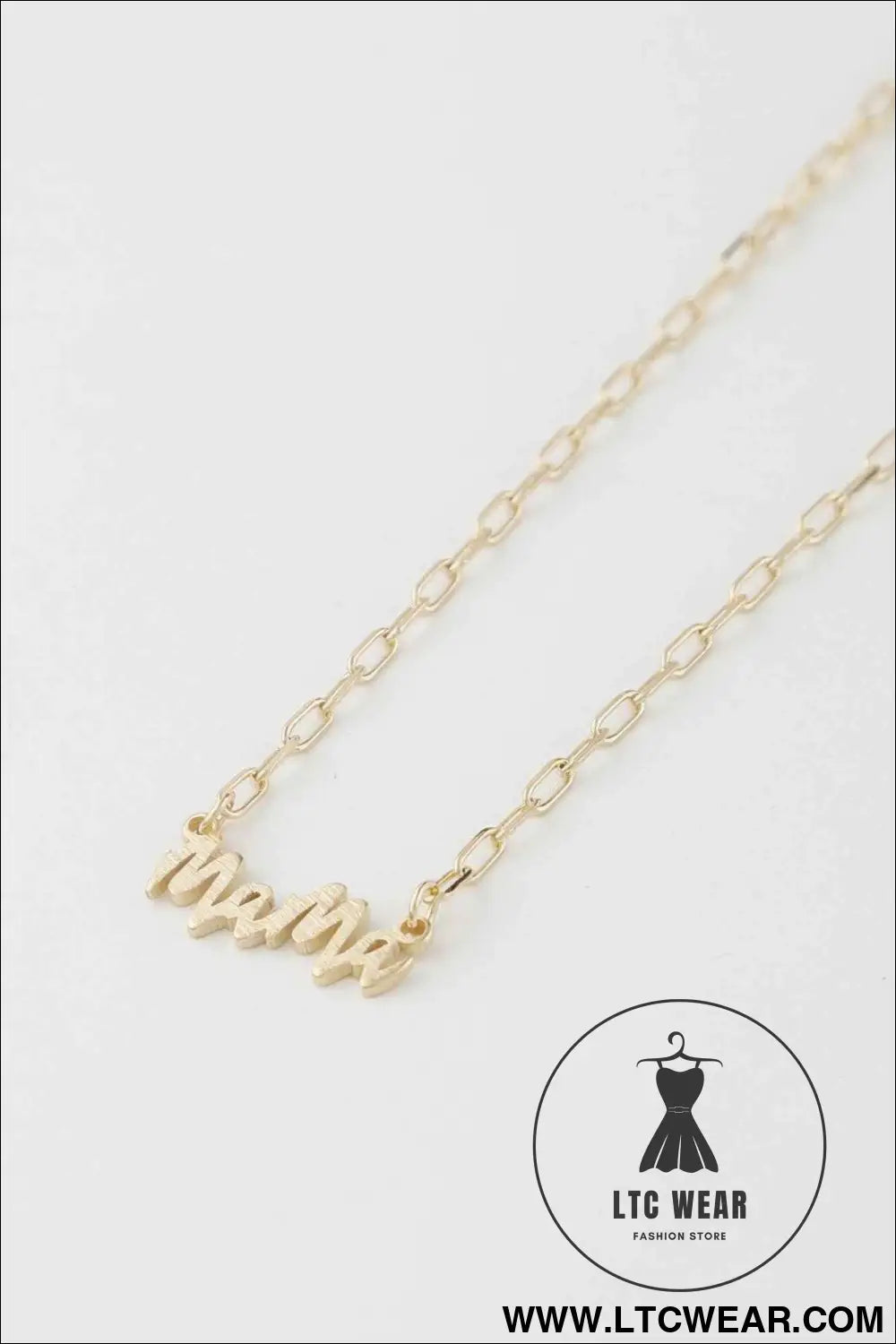 Mama Script Necklace