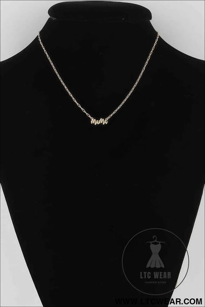 Mama Script Necklace