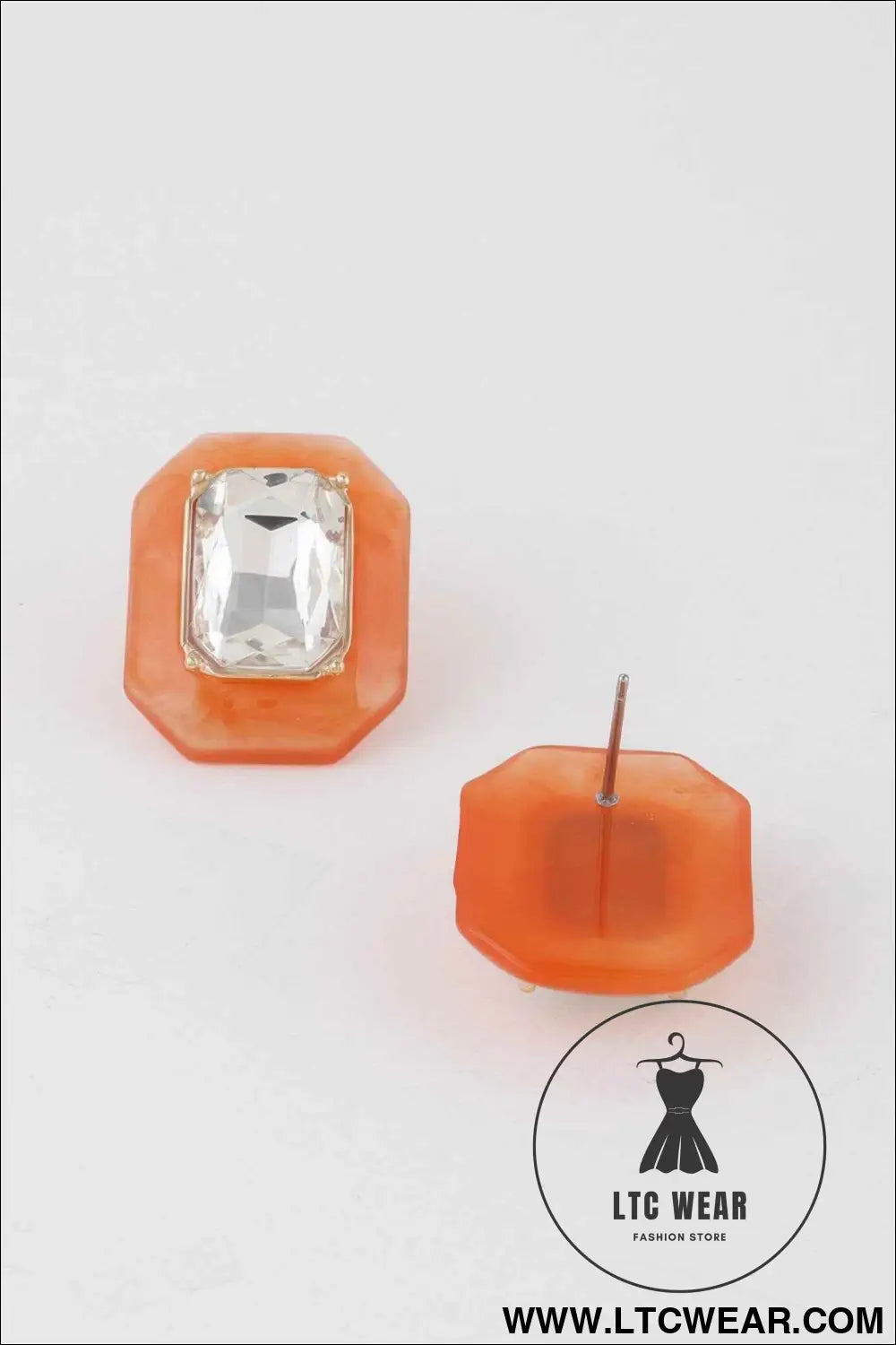 Marble Crystal Stud Earrings