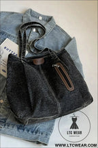 Medium denim tote bag