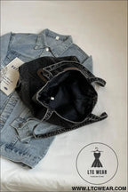 Medium denim tote bag