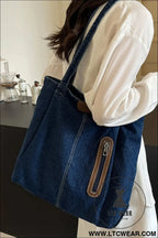 Medium denim tote bag