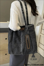 Medium denim tote bag