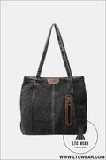 Medium denim tote bag - dark / one size