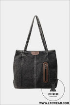 Medium denim tote bag - dark / one size