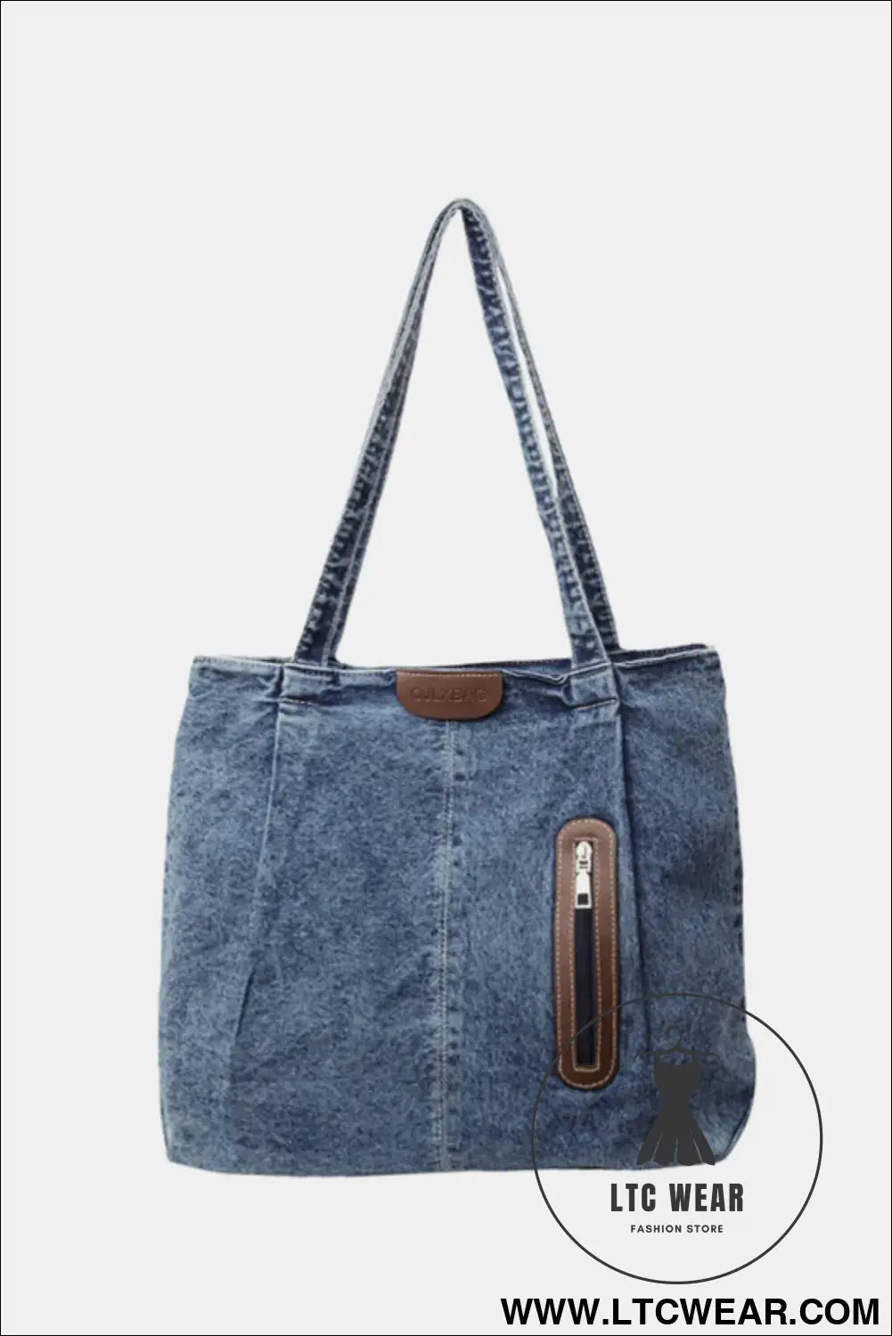 Medium denim tote bag - light / one size