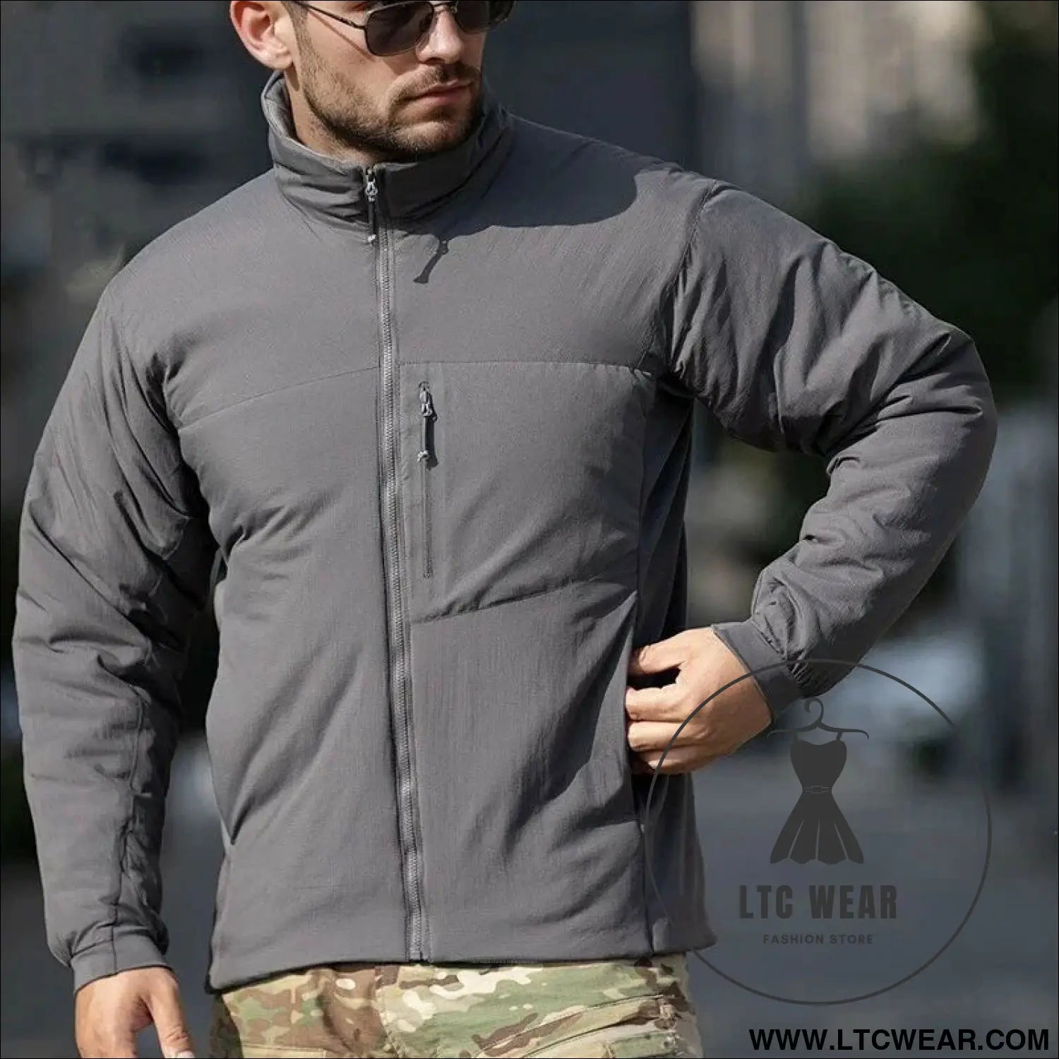 Men’s winter warm padded jacket lightweight hooded tactical parka outdoor waterproof windproof cold-weather hiking