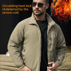 Men’s winter warm padded jacket lightweight hooded tactical parka outdoor waterproof windproof cold-weather hiking