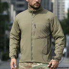Men’s winter warm padded jacket lightweight hooded tactical parka outdoor waterproof windproof cold-weather hiking