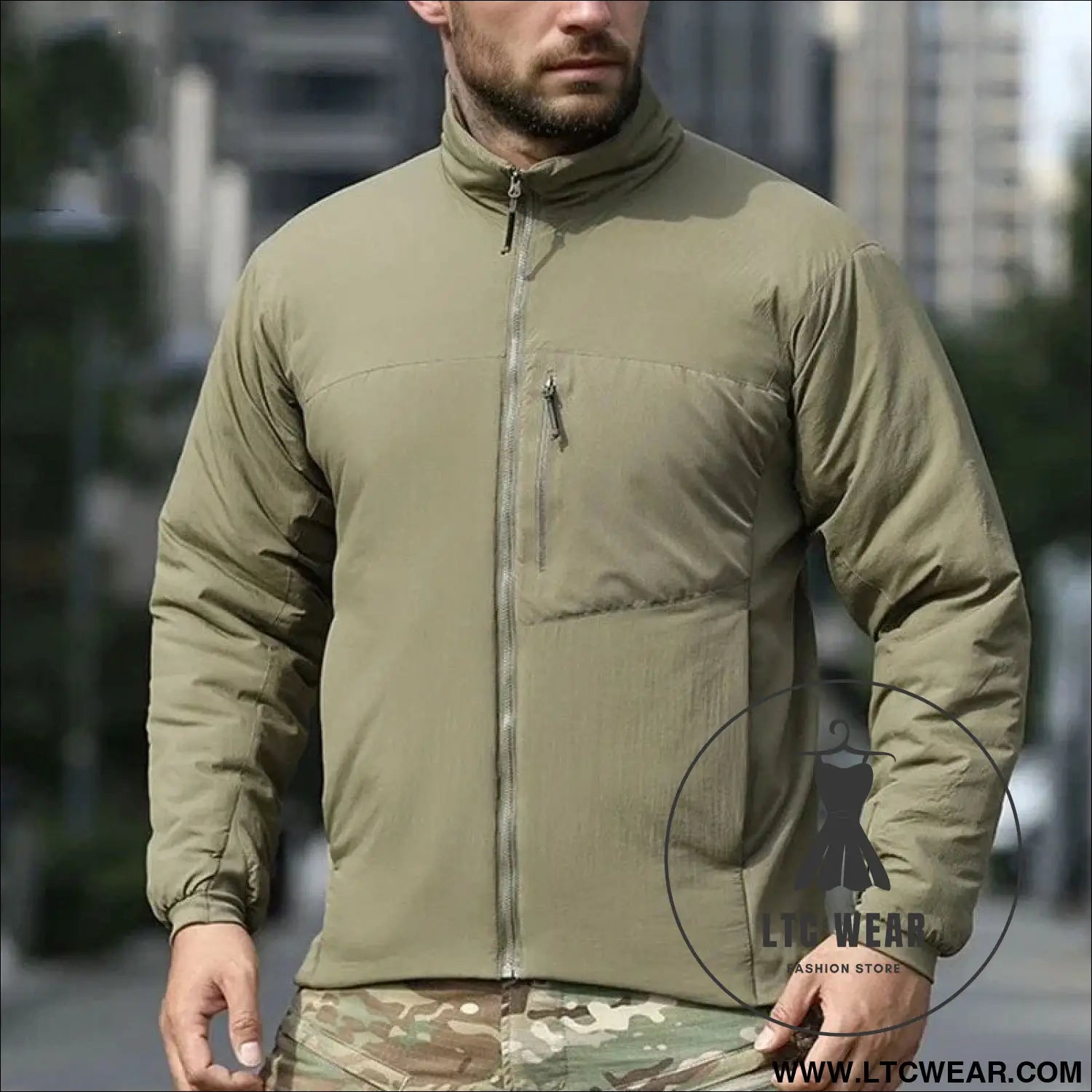 Men’s winter warm padded jacket lightweight hooded tactical parka outdoor waterproof windproof cold-weather hiking