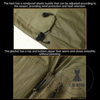 Men’s winter warm padded jacket lightweight hooded tactical parka outdoor waterproof windproof cold-weather hiking