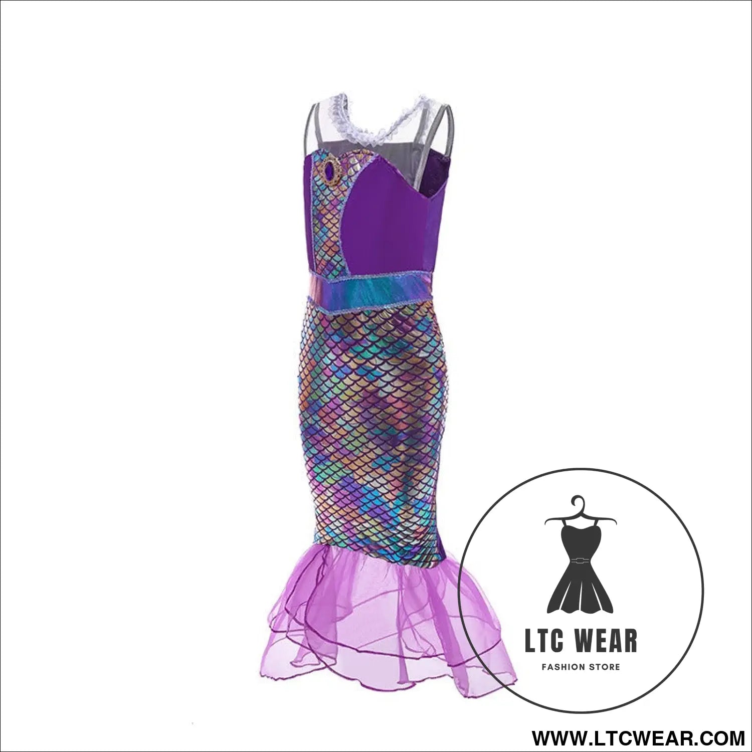 Mermaid princess dress summer sequin mermaid tail ball dress