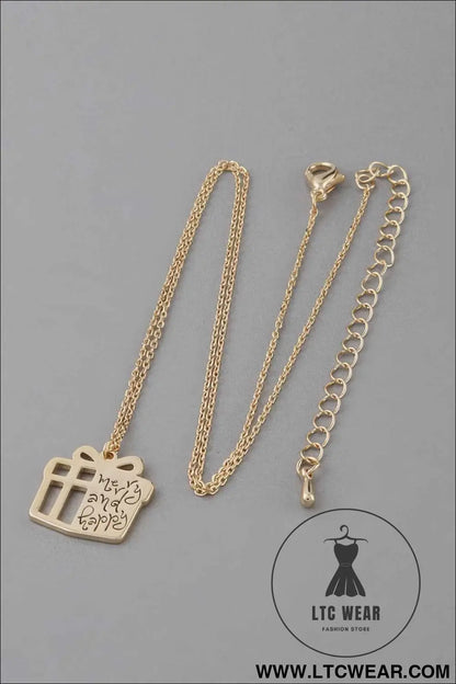 Merry And Happy Gift Necklace