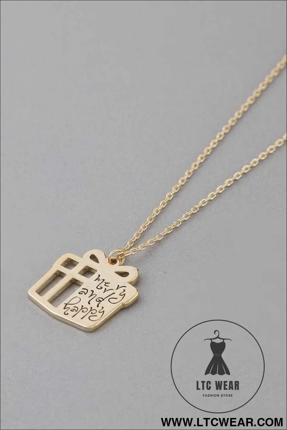 Merry And Happy Gift Necklace