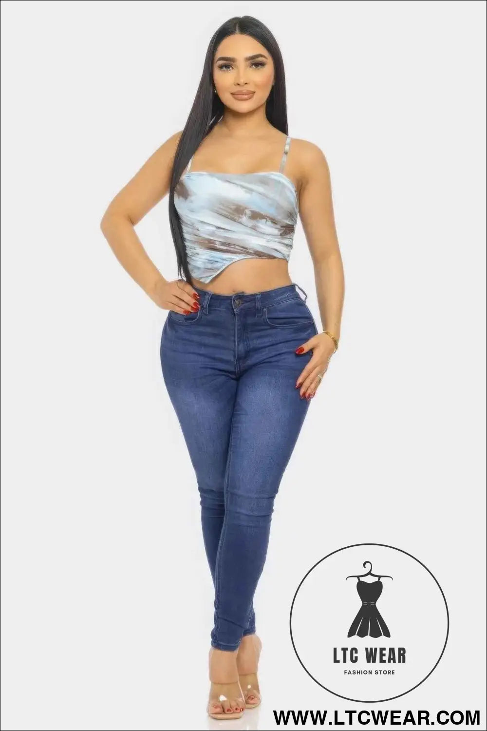 Mesh Print Top