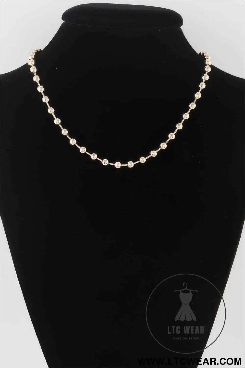 Metal Ball Beaded Short Necklace