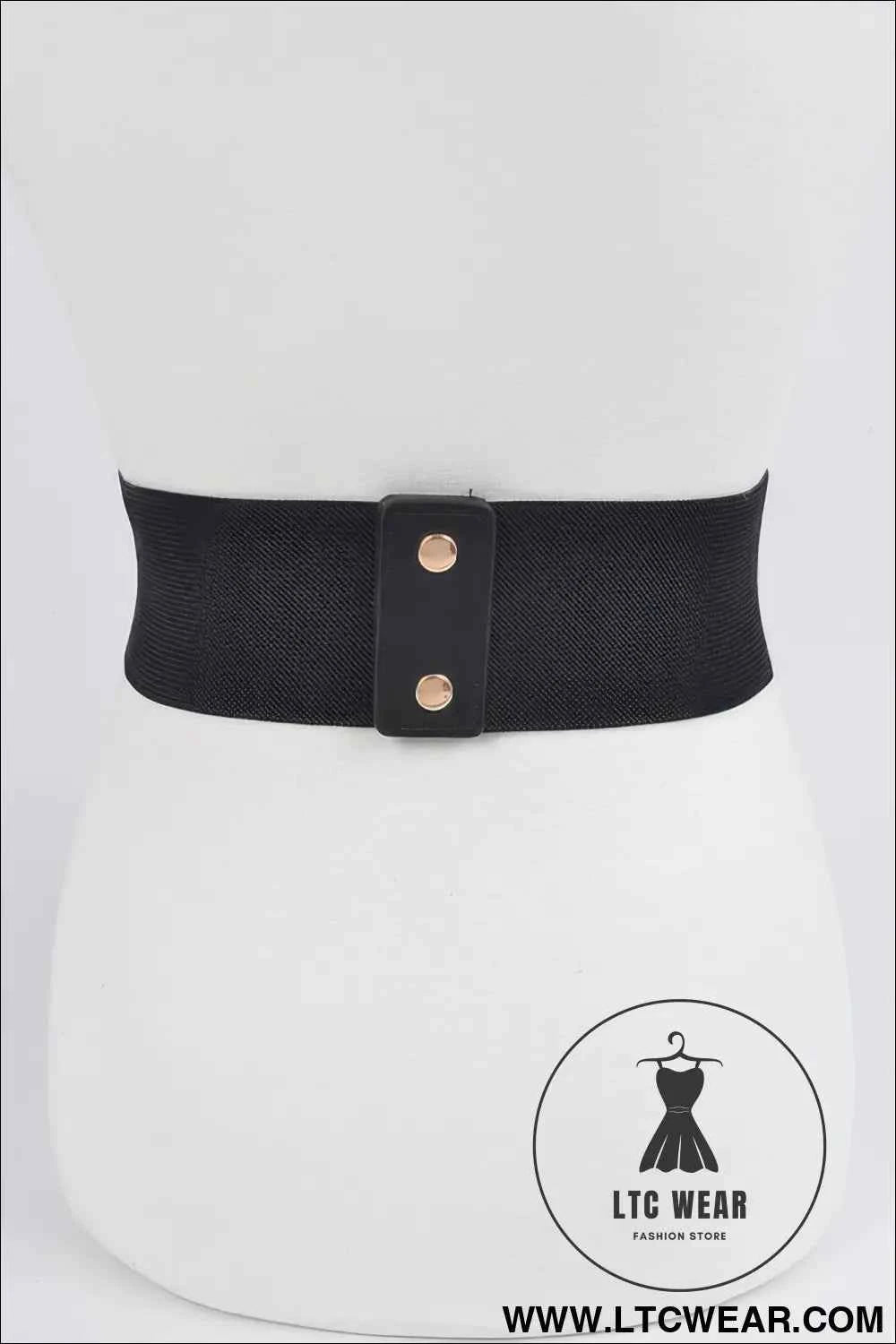 Metal Buckle Plus Size Elastic Belt