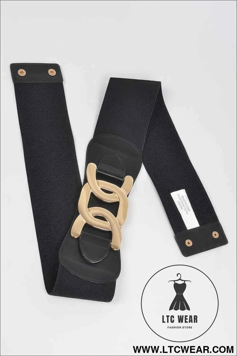 Metal Buckle Plus Size Elastic Belt