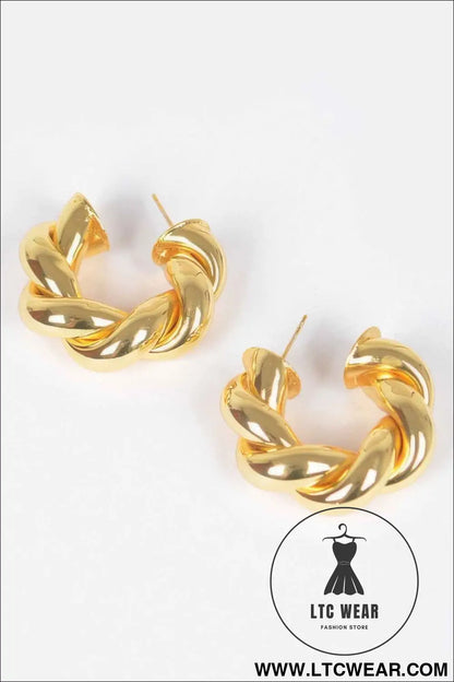 Metal Gold Plated Earring