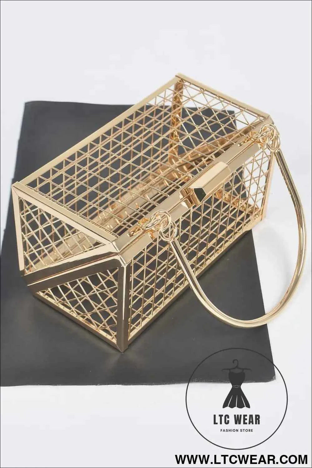 Metal Wire Cube Clutch