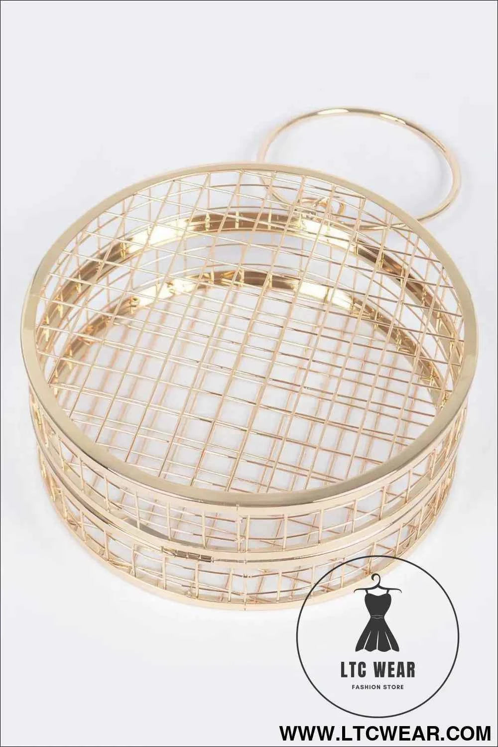 Metal Wire Round Clutch