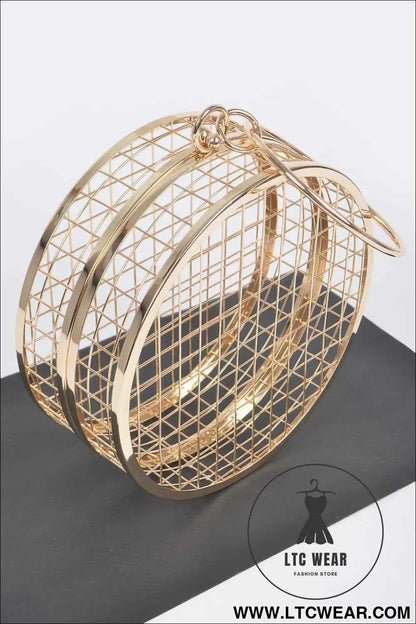 Metal Wire Round Clutch
