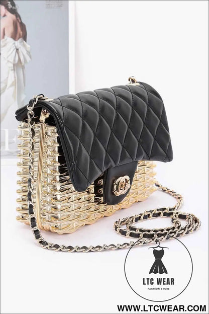 Metallic Acrylic Flap Bag