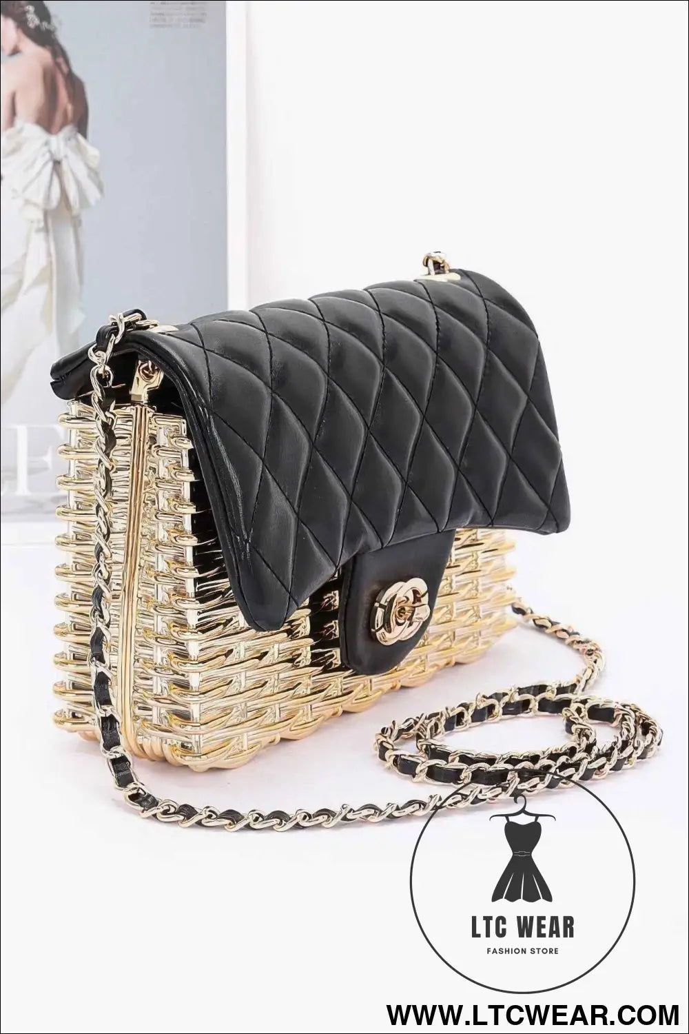 Metallic Acrylic Flap Bag