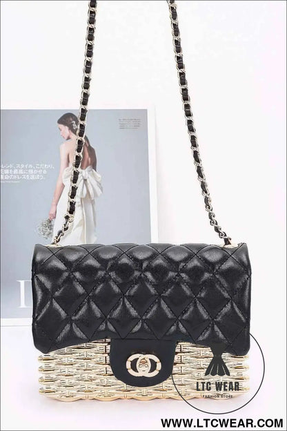 Metallic Acrylic Flap Bag