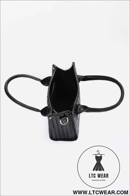 Metallic Braided Tote Bag