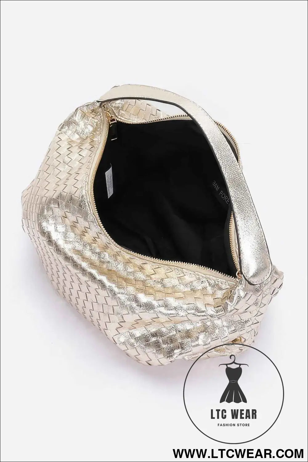 Metallic Braided Tote Bag