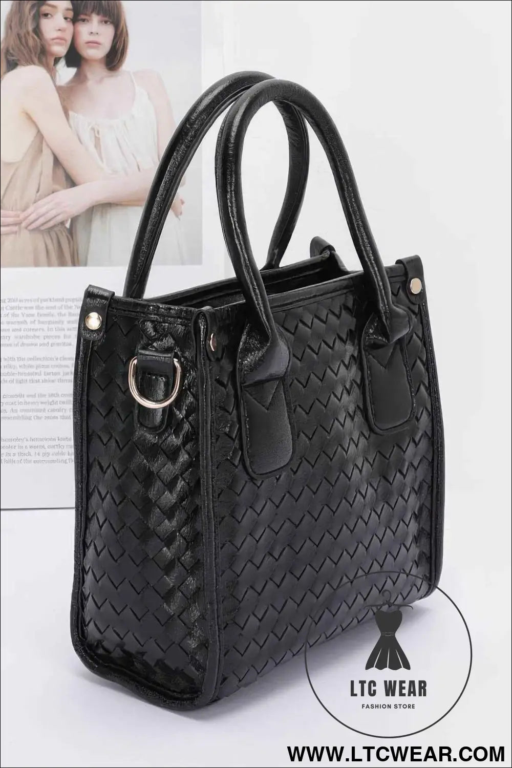 Metallic Braided Tote Bag