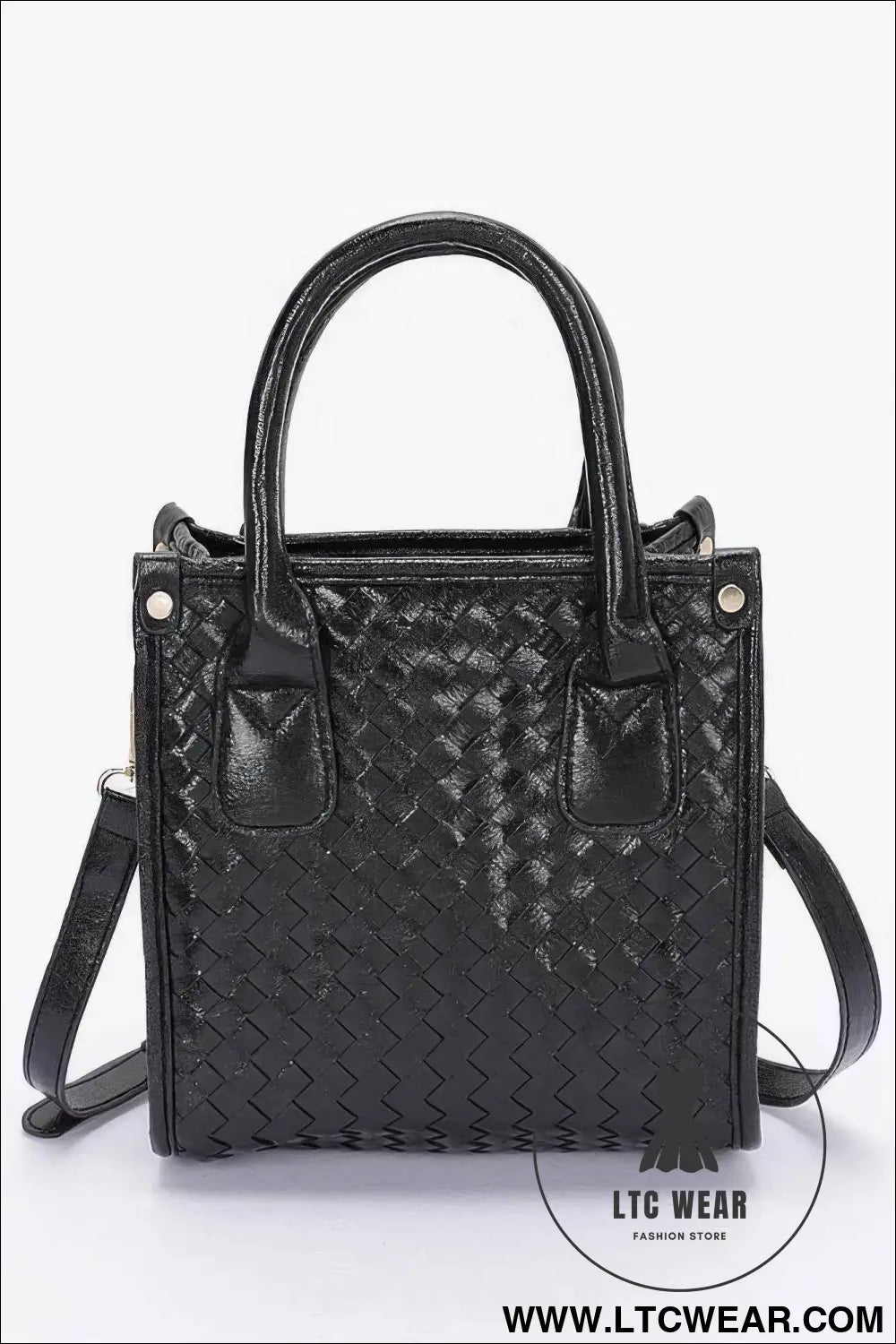 Metallic Braided Tote Bag