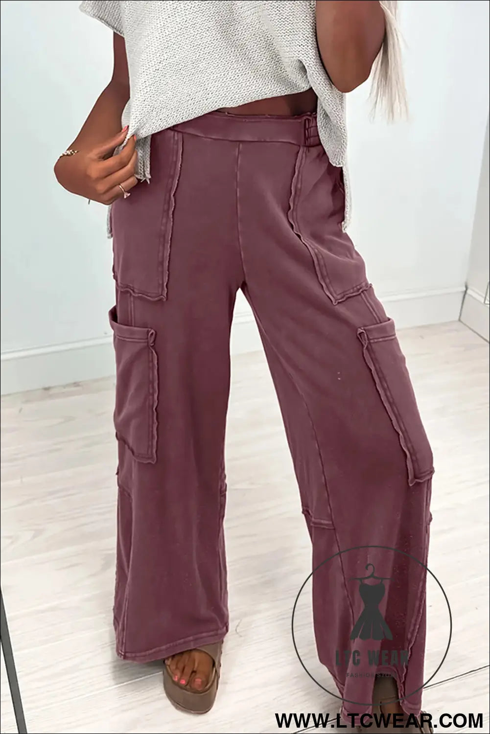 Mineral Red Mineral Wash Cargo Patched Pocket Utility Sweatpants