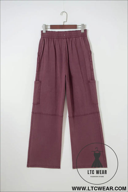 Mineral red mineral wash cargo patched pocket utility sweatpants - pants & culotte