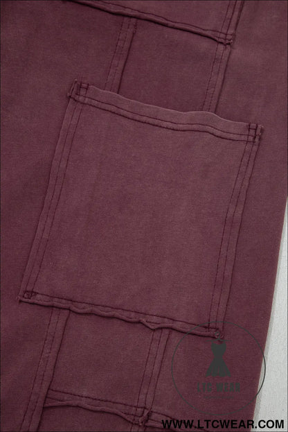 Mineral red mineral wash cargo patched pocket utility sweatpants - pants & culotte