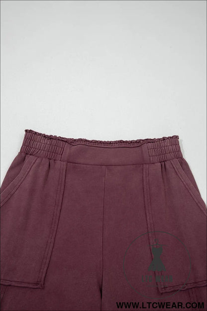 Mineral red mineral wash cargo patched pocket utility sweatpants - pants & culotte