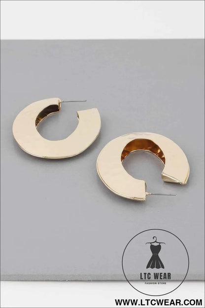 Minimal Concave Hoop Earrings