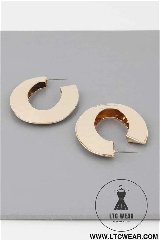Minimal Concave Hoop Earrings