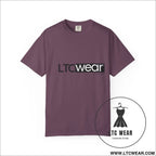 Minimal garment-dyed streetwear tee ltc wear - berry / s - t-shirt