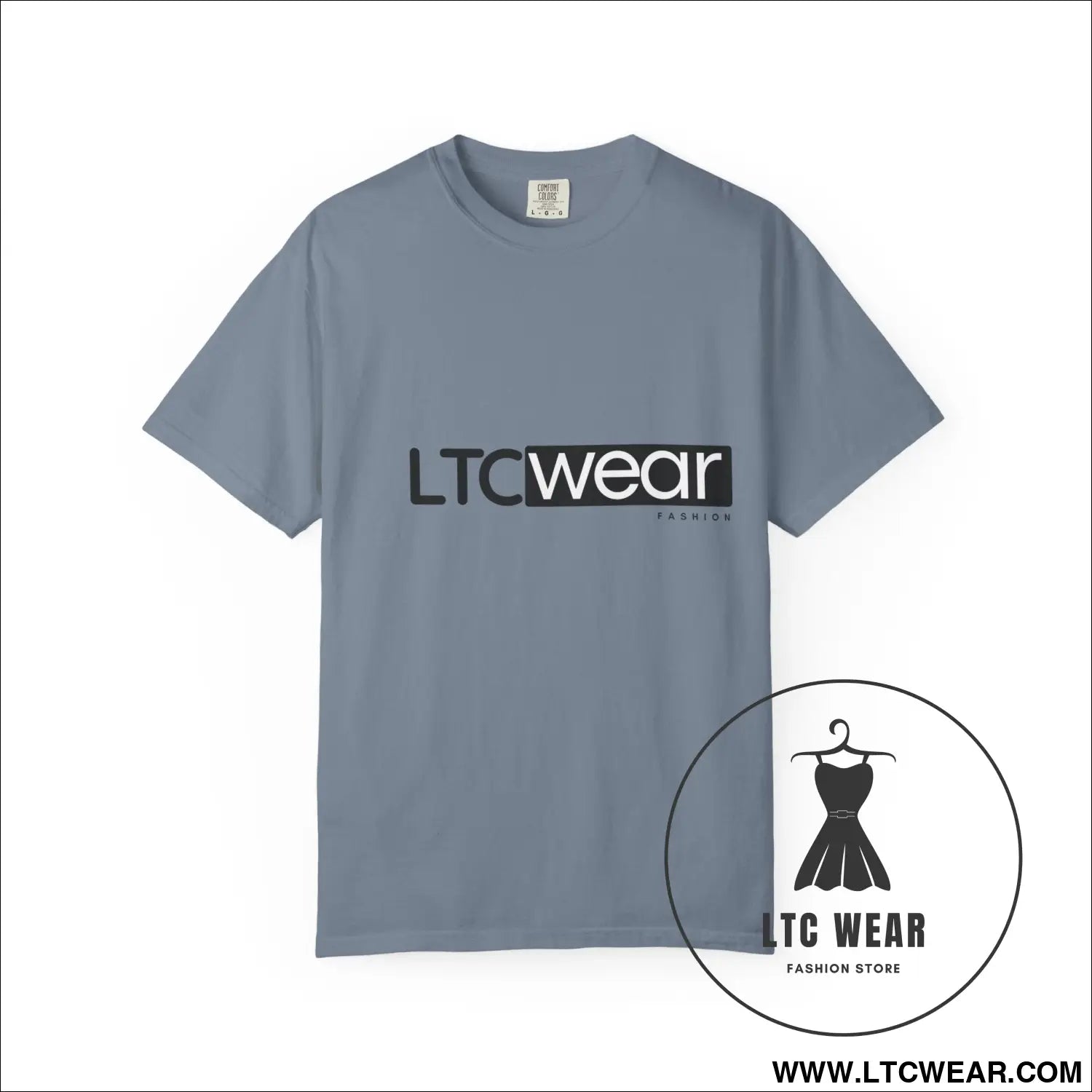 Minimal garment-dyed streetwear tee ltc wear - blue jean / s - t-shirt