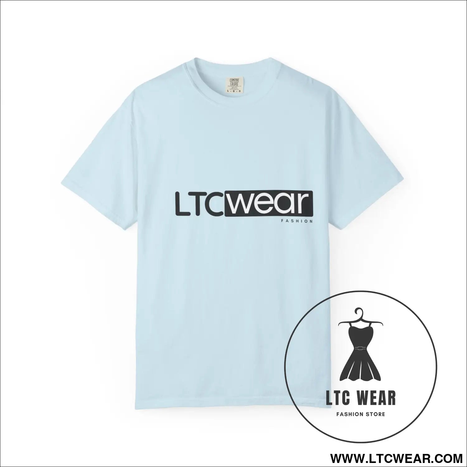 Minimal garment-dyed streetwear tee ltc wear - chambray / s - t-shirt