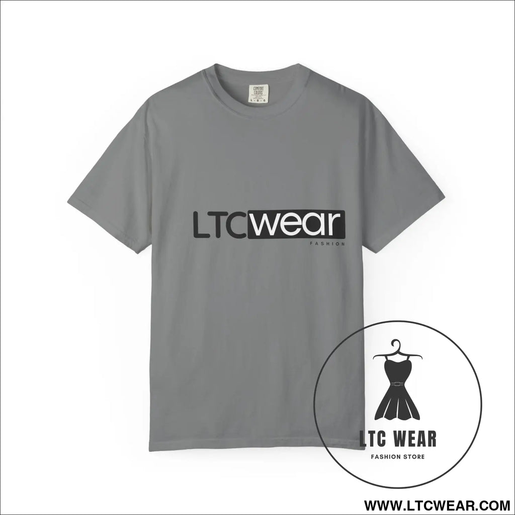Minimal garment-dyed streetwear tee ltc wear - grey / s - t-shirt