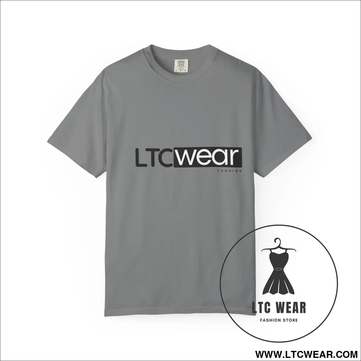 Minimal garment-dyed streetwear tee ltc wear - grey / s - t-shirt