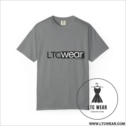 Minimal garment-dyed streetwear tee ltc wear - grey / s - t-shirt