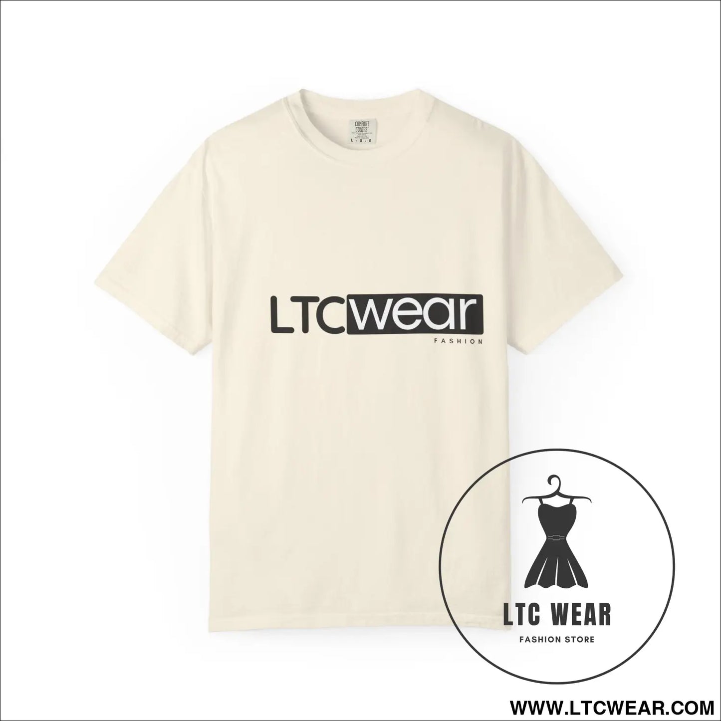 Minimal garment-dyed streetwear tee ltc wear - ivory / l - t-shirt