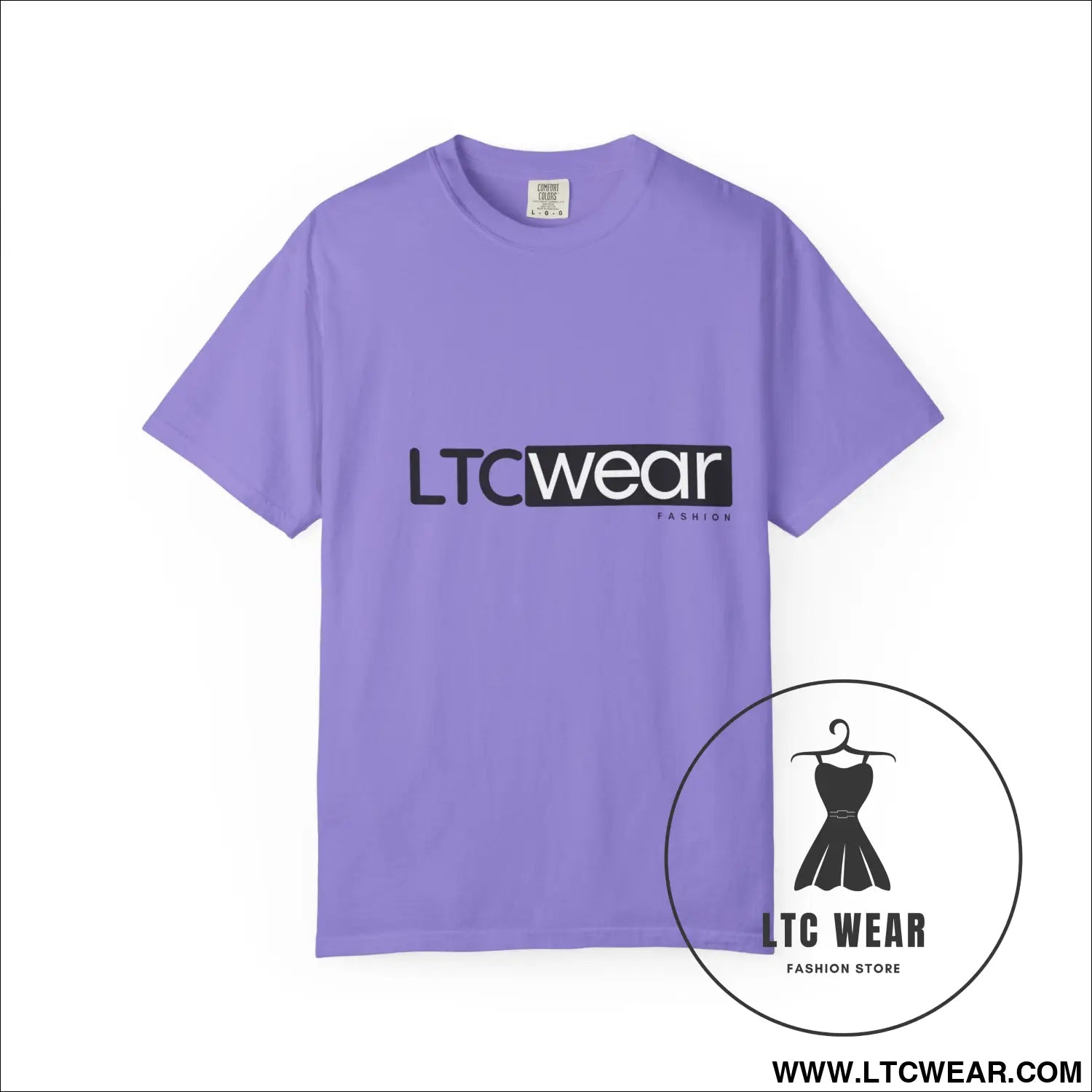 Minimal garment-dyed streetwear tee ltc wear - violet / m - t-shirt